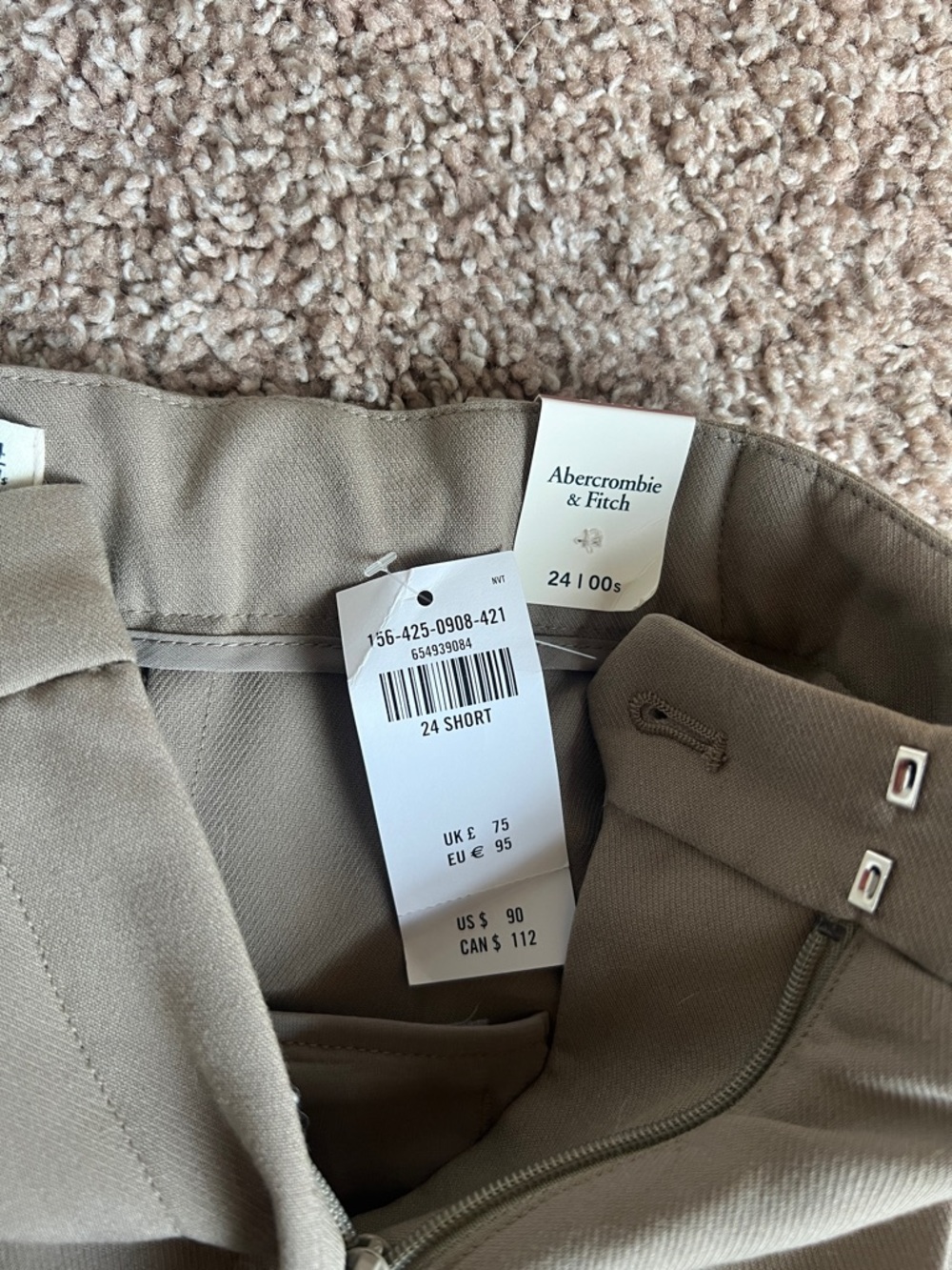High-Waist Wide Leg Trousers in Taupe - Picture 8 of 10